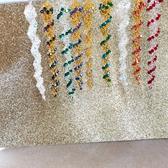 Christmas Tree, Crystal Icicle Ornament, Christmas Crystal Icicle - Picture 7 of 8